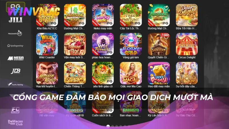 Cổng game đảm bảo mọi giao dịch mượt mà